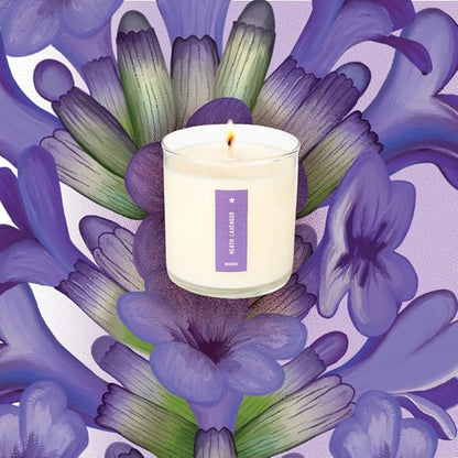KOBO Heath Lavender Candle with Plantable Box (9 oz) | Plant The Box Collection, 100% Pure Soy Wax Candles | Hand-Poured in USA | Long Lasting 60 Hour Burning Candles | Scented Candles for Home