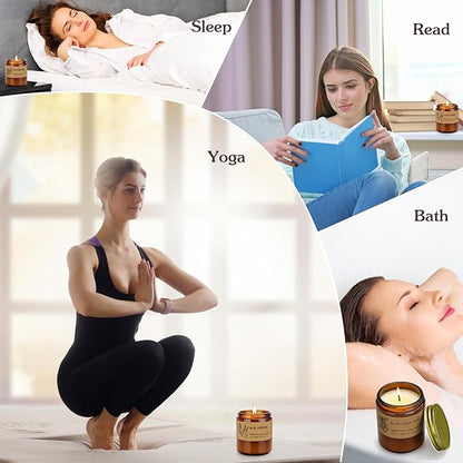 Candles for Home Scented Candles Set, 4 Pack Candles Gifts Set for Women/Men, Soy Candle, Lavender Candle, 220H Long Lasting Soy Wax Candle Set for Mother's Day, Birthday, Anniversary, Men