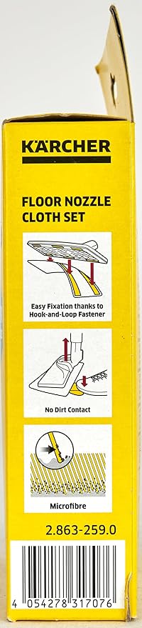 Kärcher Steam Cleaner Floor Pads, Microfiber - Designed for Karcher SC3 Steam Cleaner Floor Nozzle - for Power Steamers - 2 Pack
