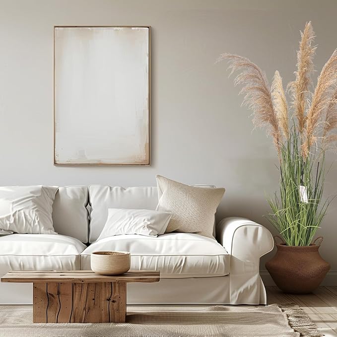 Alonfala - 57" (1-Pack) Pampas Grass Potted Plants - Artificial Faux Plants Featuring Tall Grass, Housewarming, and New Home Celebration. Elevate with Fake Plants, Ideal for Floor Decor.