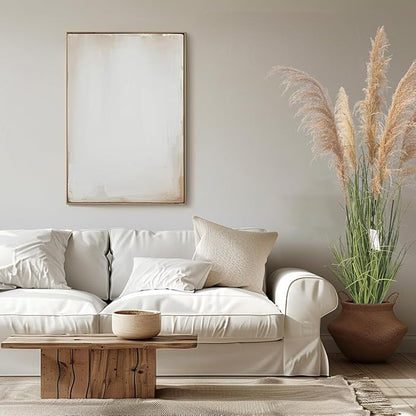 Alonfala - 57" (1-Pack) Pampas Grass Potted Plants - Artificial Faux Plants Featuring Tall Grass, Housewarming, and New Home Celebration. Elevate with Fake Plants, Ideal for Floor Decor.