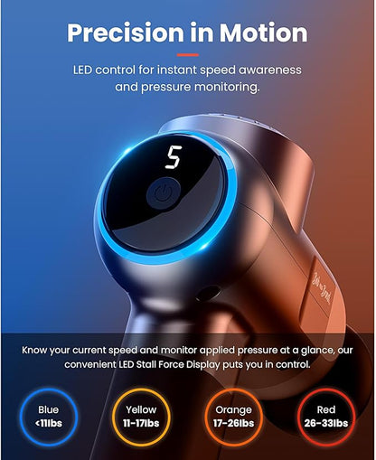 BOB AND BRAD C2 Pro Massage Gun with Heat and Cold Therapy, FSA Eligible & HSA Approved Mini Massager Gun Deep Tissue, Heated Professional Electric Back Massager for Athletes