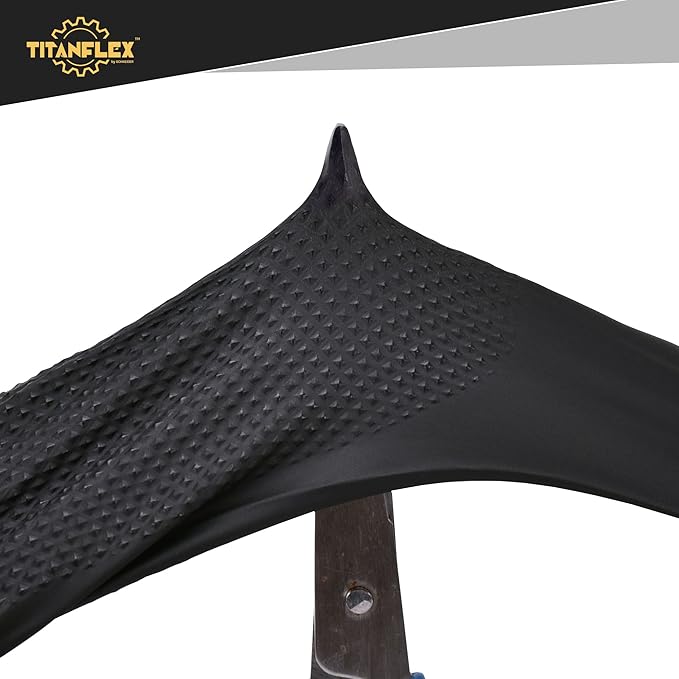 TitanFlex Heavy Duty Black Nitrile Gloves, Raised Diamond Texture, Latex Free, Powder Free Disposable Gloves (8Mil/6Mil)