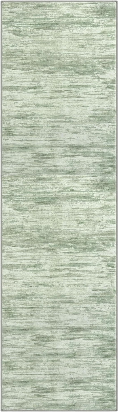 2x7 Modern Abstract Runner Rug for Hallways, Light Sage Green and Ivory Super Soft Hallway Decor Kitchen Rugs with Non-Slip, Non-Shedding Washable Rug for Hallways Entryway Bedroom Indoor