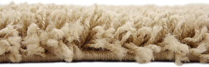 Unique Loom Solid Shag Collection Area Rug (7' 10" Square, Taupe)
