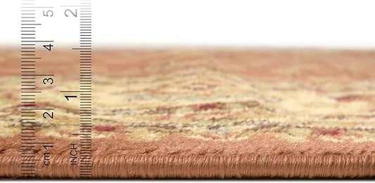 Rugs.com Aditi Collection Rug – 7' x 10' Brick Red Low Rug Perfect for Living Rooms, Large Dining Rooms, Open Floorplans