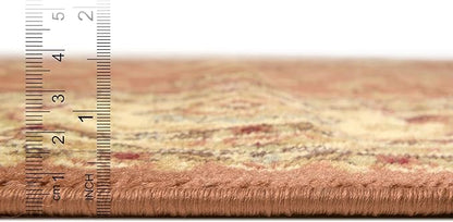 Rugs.com Aditi Collection Rug – 2' 7 x 10' Runner Brick Red Low Rug Perfect for Living Rooms, Large Dining Rooms, Open Floorplans
