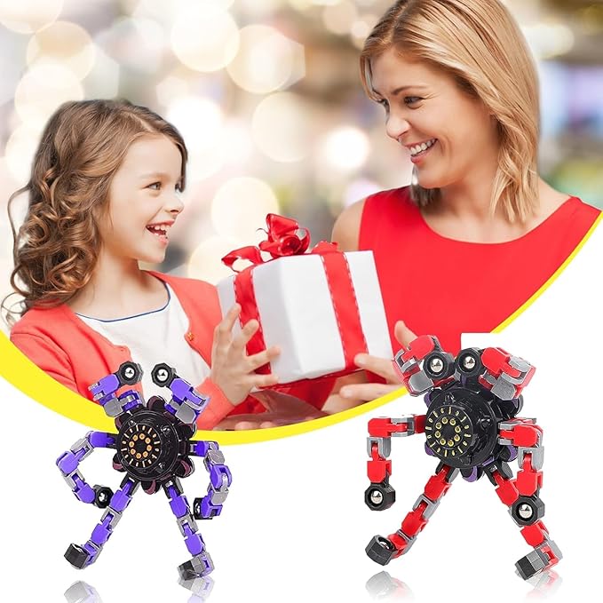 48pcs Transformable Fidget Spinners Children's Advanced Fidget Toys for Stress Relief Ideal Fidget Spinners for Sensory Toys for Boys and Girls with Autism，Party Favors