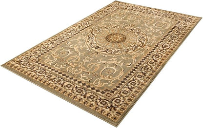 Rugs.com Chateau Collection Rug – 5x8 Light Green Medium-Pile Rug Perfect for Bedrooms, Dining Rooms, Living Rooms
