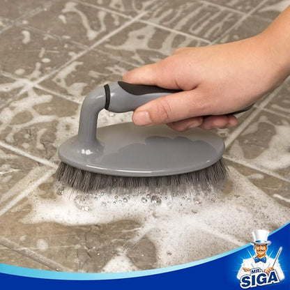 MR.SIGA Heavy Duty Scrub Brush with Comfortable Grip, Cleaning Brush for Bathroom, Shower, Sink, Floor, 2-Pack