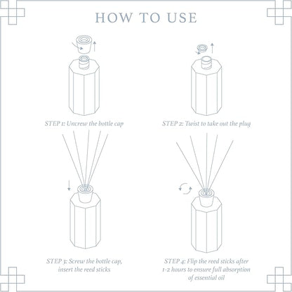 Reed Diffuser Set, 6.7 oz Clean Linen Scented Reed Diffusers for Home with Sticks, Home Fragrance Oil Scent Diffuser for Bathroom, Decor & Gift