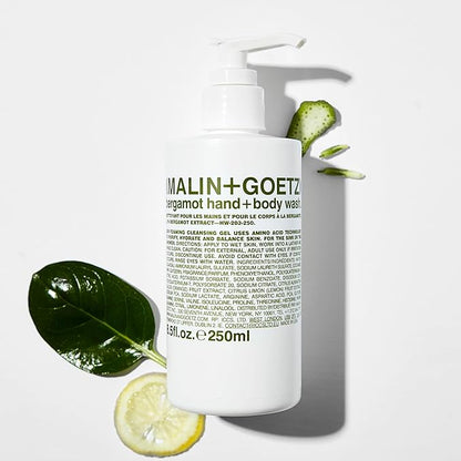 MALIN+GOETZ Women's Bergamot Hand + Body Wash, Clear, 8.45 Fl Oz (Pack of 1)