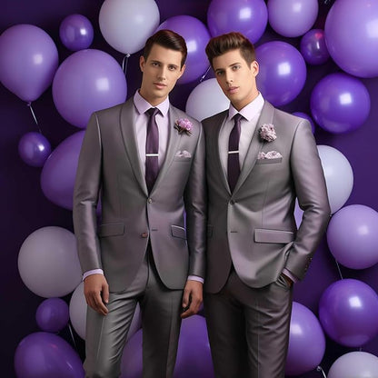 130PCS Purple Balloons, Latex Balloons Different Sizes 18/12/10/5 Inch, Helium Balloons with Ribbon, Party Balloon Set for Birthday Wedding Graduation Anniversary Baby Shower Decorations.
