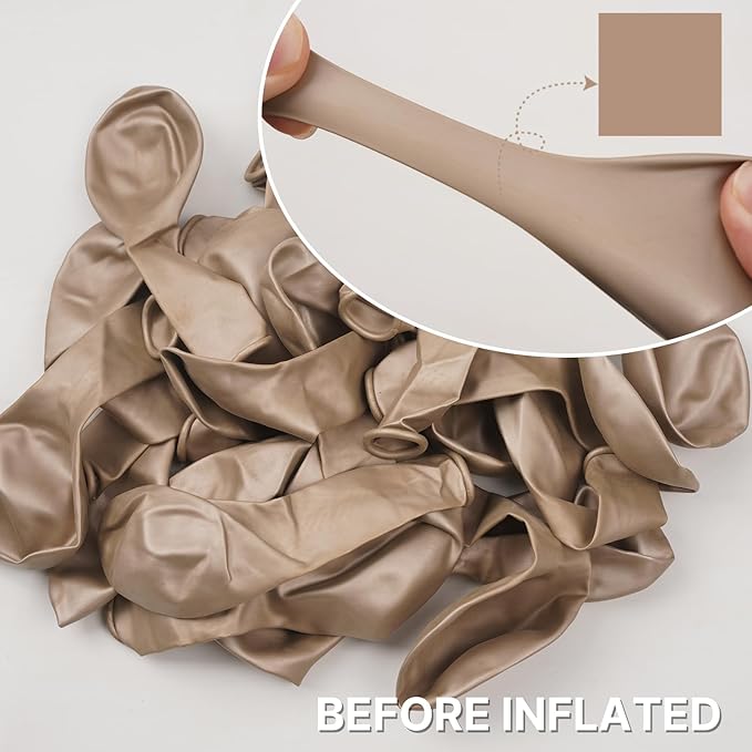 PartyWoo, 50 pcs Champagne Gold Metallic Balloons, 12 Inch, Non-Toxic, Event Planners, Party Hosts, Birthday, Wedding Decorations