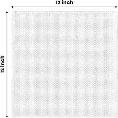 Artoid Mode 100% Cotton White Waffle Weave Kitchen Dish Cloths, 12x12 Inch Ultra Soft Absorbent Quick Drying Kitchen Dish Towels Set of 6