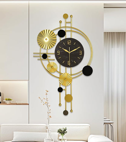 Large Wall Clock, Modern Clocks for Living Room, Geometric Design - Silent Wall Clock, Battery Operated, for Living Room,Bedroom,Kitchen,Study or Entryway Decor-30