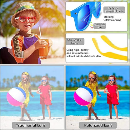 GINMIC Kids Sunglasses Bulk Party Favors, 36Pack Valentines Day Gifts UV 400 Protection Neon Sunglasses for Boys and Girls, Party Favor, Birthday Classroom Goodie Bags Party Supplies.