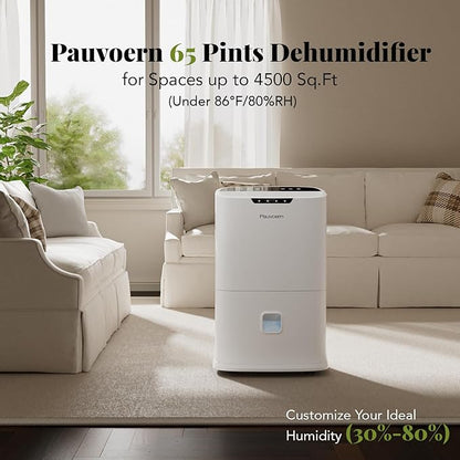 5000 Sq.Ft Energy Star 2024 Dehumidifier, Max 90 Pint Smart Wifi Humidity Control Dehumidifier for Home, Basement, Large Rooms, 1.45 Gallon, 3 Modes, Auto Defrost, 24H Timer, Child Lock