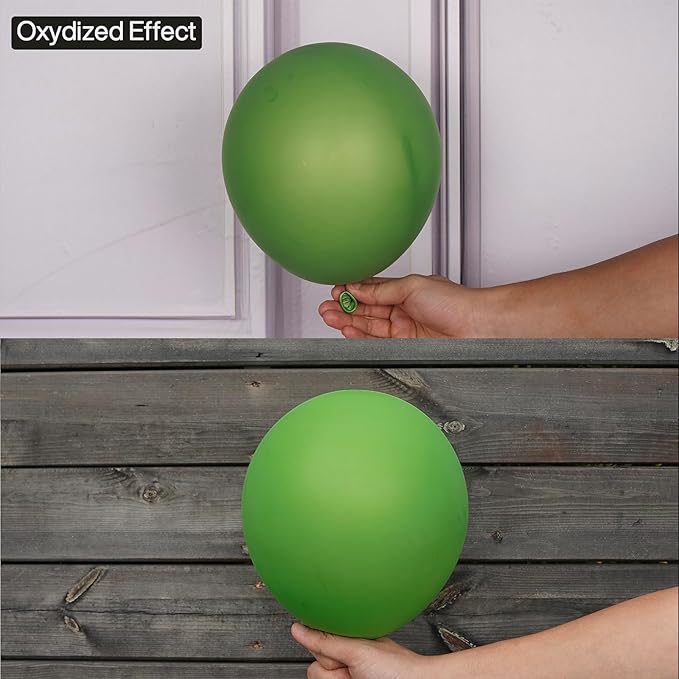 PartyWoo Metallic Green Balloons 50 pcs 12 Inch Metallic Apple Green Latex Helium Balloons for Graduation Halloween Safari Dinosaur Summer Weddings Baby Showers Birthday Party Decorations Green-G121