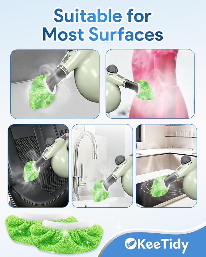 Universal Steam Mop Pads Compatible with Bissell Steam Shot Cleaner Compatible with Wagner Steam Cleaner Accessories, Reusable Mop Pads Replacement 5 Pack