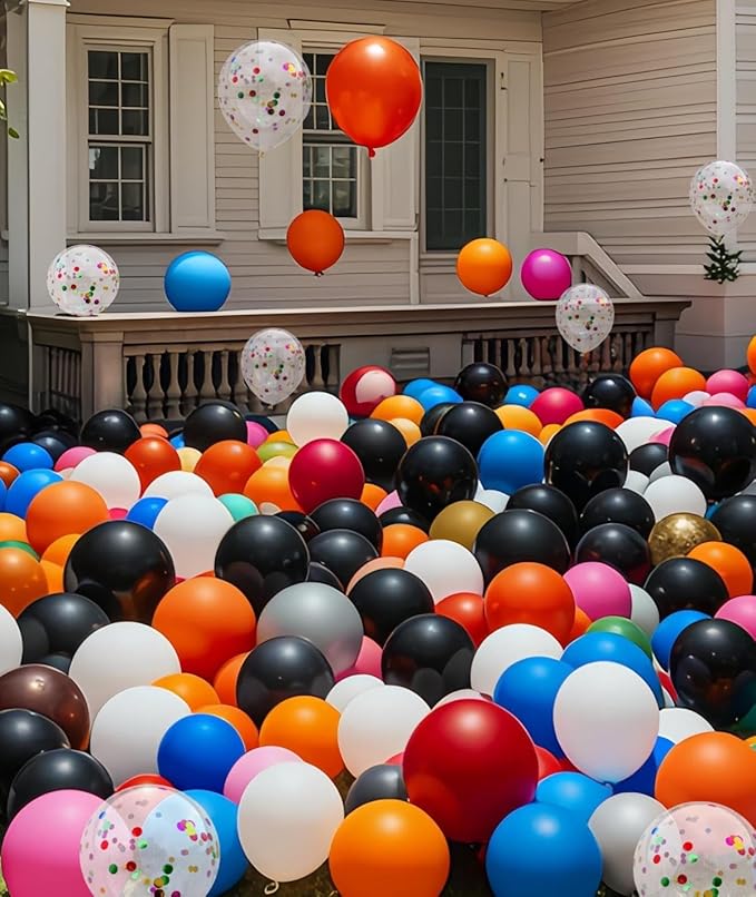1200 Pcs Balloons Bulk 12 inch Assorted Colors Rainbow Latex Balloon 12 Colors, for Wedding, Graduation, Birthday Party Various Event Decorations
