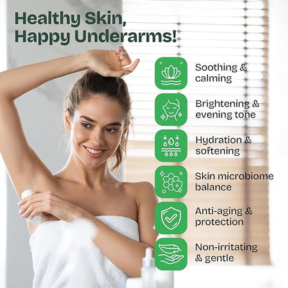 Natural Embrace Roll-On Deodorant, 55 ingredients, Organic Aloe vera extract, Nano liposome, Probiotics, Prebiotics, Yeast Extract, Licorice, Cica, Niacinamide, Hemisqualane (1 pack, Unscented)