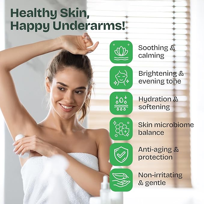 Natural Embrace roll-on deodorant, 55 ingredients, organic aloe vera, nano liposome, probiotics, prebiotics, yeast extract, licorice, cica, niacinamide, hemisqualane (1 pack, Bold & Noble)