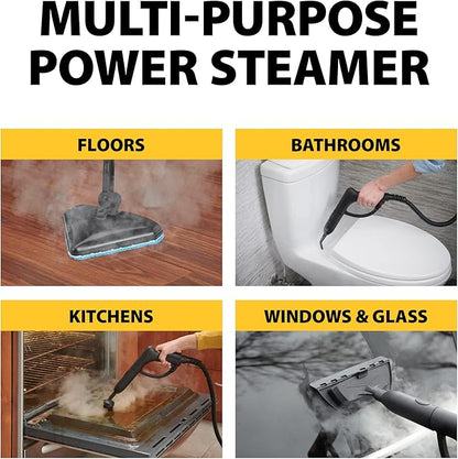 Wagner Spraytech C900134 925e Elite Steamer Multi-Purpose Mop with 20 Accessories for Chemical-Free Steam Cleaning, Hardwood Floors, Tile, and More