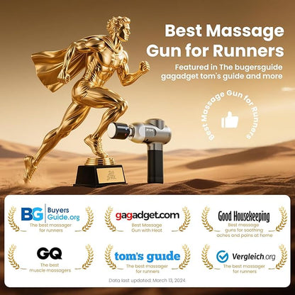 BOB AND BRAD C2 Pro Massage Gun with Heat and Cold Therapy, FSA Eligible & HSA Approved Mini Massager Gun Deep Tissue, Heated Professional Electric Back Massager for Athletes