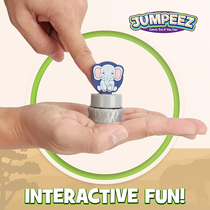 IPIDIPI Toys Jumpeez Safari Rocket Poppers – 25 Jungle Animal Bounce Toys for Kids – Ideal Stocking Stuffers for Kids, Birthday Party Favors, Goodie Bag School Prizes for Boys & Girls