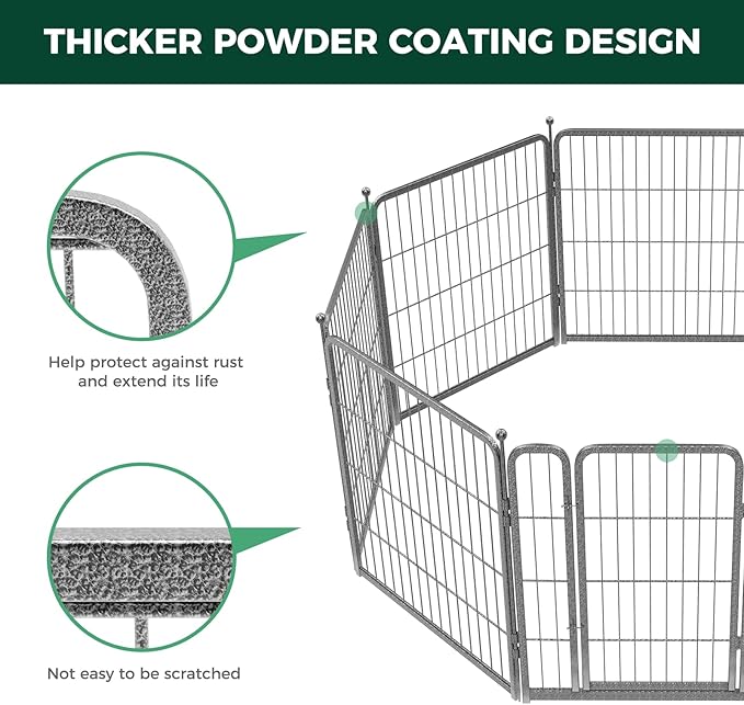 FXW Aster Dog Playpen Designed for Yard, 32inch 16 Panels