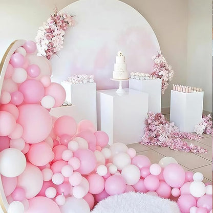 PartyWoo Light Pink Balloons 50 pcs 12 Inch Pastel Baby Pale Pink Latex Balloons for Baby Shower Gender Reveal Valentine's Day Engagement Wedding Princess Birthday Party Decorations Pink-Y48