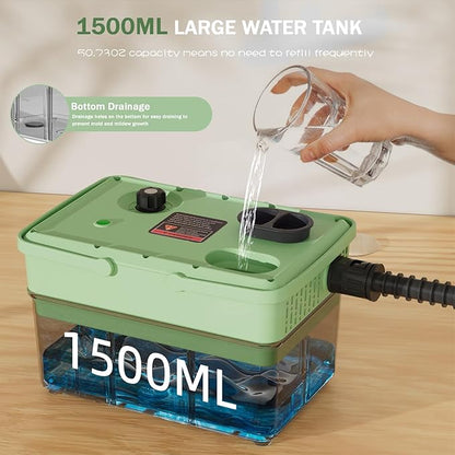 Handheld Steam Cleaner 2500W,10s Fast Heat-Up & 50.73OZ Large Tank,Pressurized Portable Steamer with 9 Accessories for Home,Car,Kitchen,Bathroom,Floors,Grout,Tile,Upholstery