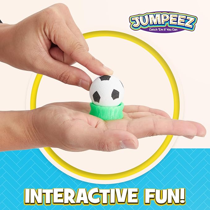 IPIDIPI TOYS Jumpeez Sport Ball Rocket Poppers – 24-Pack Jumping Spring Launcher Toys – Ideal Stocking Stuffers for Kids, Birthday Party Favors, Goodie Bag School Prizes for Boys & Girls