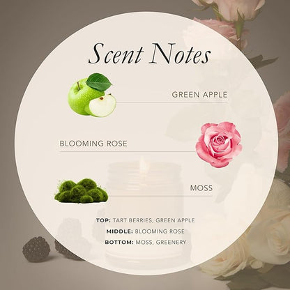 Bia Candle Co Soy Blend Candle, Fresh Green Rose with Tart Berries, Green Apple, Moss & Greenery – Clean Long Burn, Lead-Free Wick – No Man’s Rose Scent,7 oz