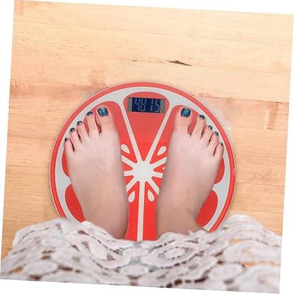 Luxshiny Portable Digital Weight Scale for Humans Cute Mini Round Design High-Precision Strain Gauge Sensor Auto Shut-Off Quick Accurate Readings for Fitness and Health Enthusiasts