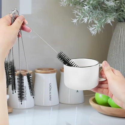 LOVEINUSA Straw Cleaner Brush, 8.2 Inch Nylon Pipe Cleaners, Bottle Brushes for Reusable Straws, Baby Sippy Cup, Syringes, Thermos, Hummingbird Feeders, Set of 10PCS