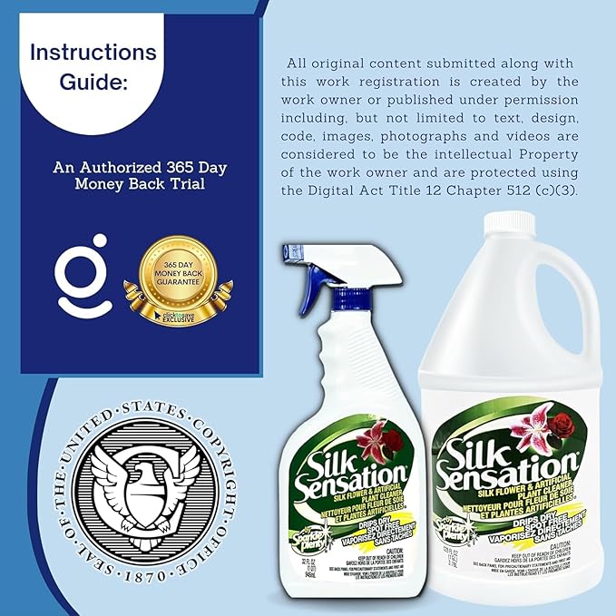 Sparkle Plenty Silk Sensation - Dusting Silk Plant Cleaner Spray No Wipe for Fake Flower & Greenery - Artificial Plant Cleaner Spray No Wipe - Cleaning Leaf Shine for Indoor Plants (160 oz, 2 Pack)