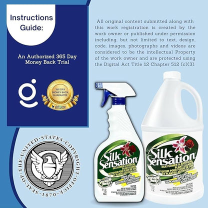 Sparkle Plenty Silk Sensation - Dusting Silk Plant Cleaner Spray No Wipe for Fake Flower & Greenery - Artificial Plant Cleaner Spray No Wipe - Cleaning Leaf Shine for Indoor Plants (160 oz, 2 Pack)