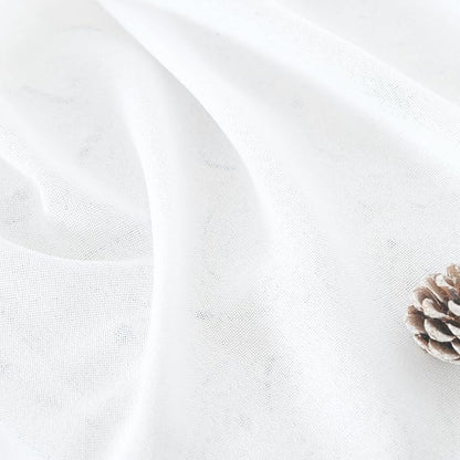 YoungsTex 80 Inch Length White Curtains for Living Room, Linen Semi Sheer Window Treatments Light Filtering with Bronze Grommet for Bedroom Dining Country, 52 x 80 Inch, 2 Panels