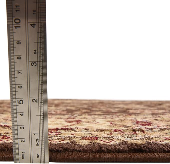 Rugs.com Aditi Collection Rug – 7' x 10' Brown Low Rug Perfect for Living Rooms, Large Dining Rooms, Open Floorplans