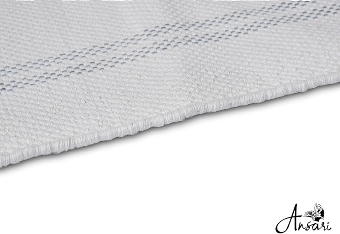 Craftyansari Handwoven Cotton Yoga Mat, Natural, 72 x 24 Inches, Fair Trade, Soft Absorbent Surface for Exercise, Workout, Meditation