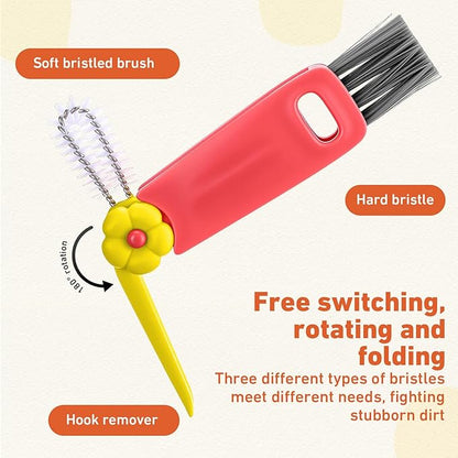 20 Pack 3-in-1 Cup Lid & Gap Cleaning Brush Bulk, Multifunctional Bottle Cleaning Brush Set for Cup Lid, Gap and Corner Brushes, Home Kitchen Clean Brushes Tools