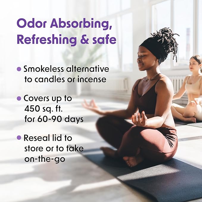 Wipex Odor Absorbing Gel Jar - Lavender, 15 Oz - Odor Eliminator for Home, Effective Odor Absorber, Long-Lasting Freshness, Ideal for Rooms, Offices, & Yoga Studios