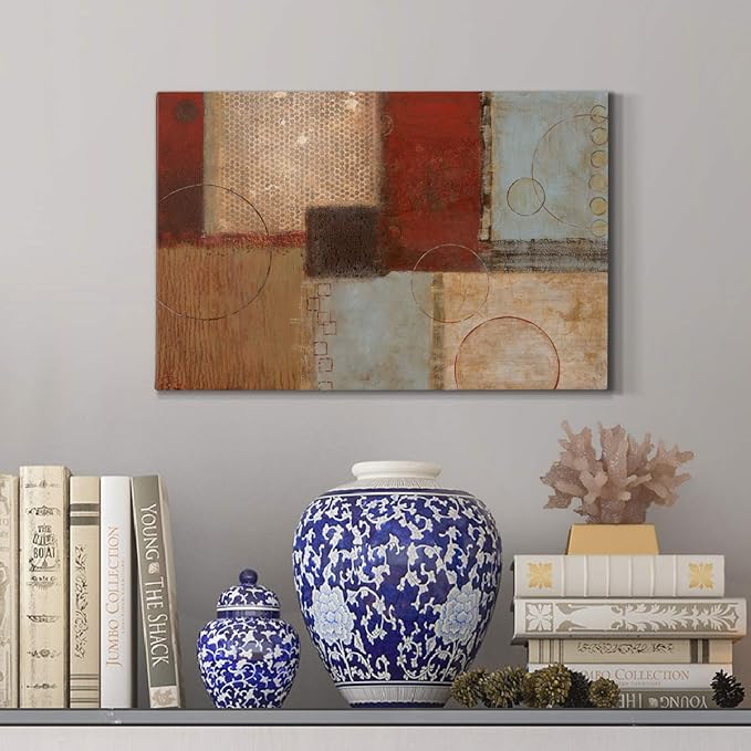 Home Decor Landscape Canvas Wall Art Abstract Floral Painting Modern Pictures Artwork Decoration for Living Room Kitchen Bathroom Office, Ready to Hang