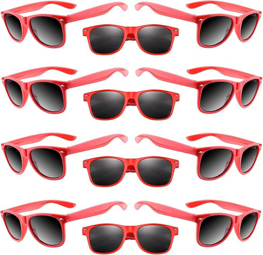 ASTARON 12 Pack Party Sunglasses Bulk Neon Party Favors for Beach Wedding Party Pool Party Supplies