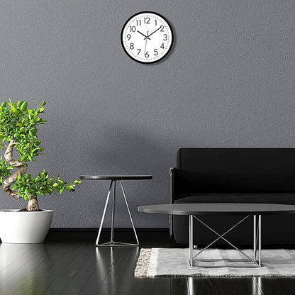 Lumuasky Wall Clock, Silent Non-Ticking 12 Inch Quartz Battery Operated Round Analog Wall Clock for Classroom,School, Office, Living Room, Bedroom,Kitchen