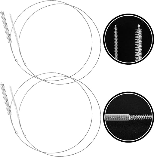 4 Pieces Feeding Tube Brushes, Long Pipe Cleaners Straw Cleaning Brushes, 32 Inches Long with Soft Nylon Bristles Head, Suitable for Cleaning Feeding Tubes
