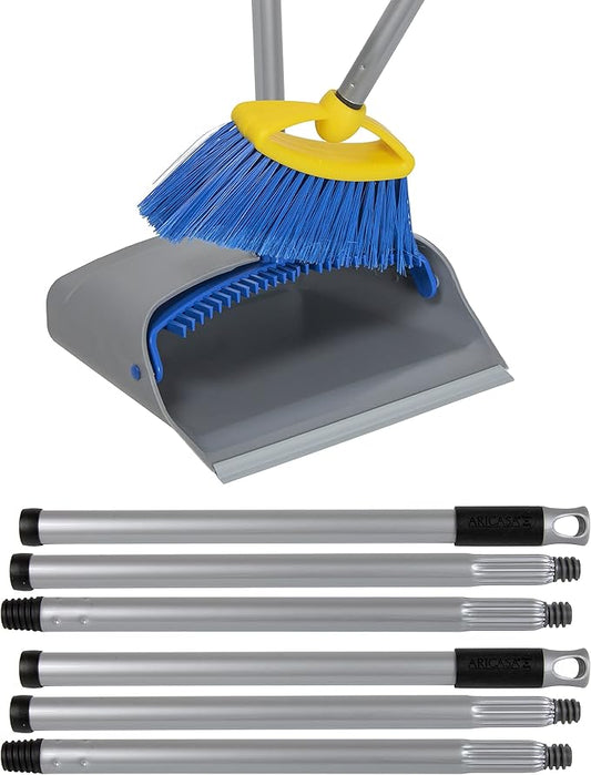 Garbage Lift with Broom, Yellow, Grey and Blue, 45 cm
