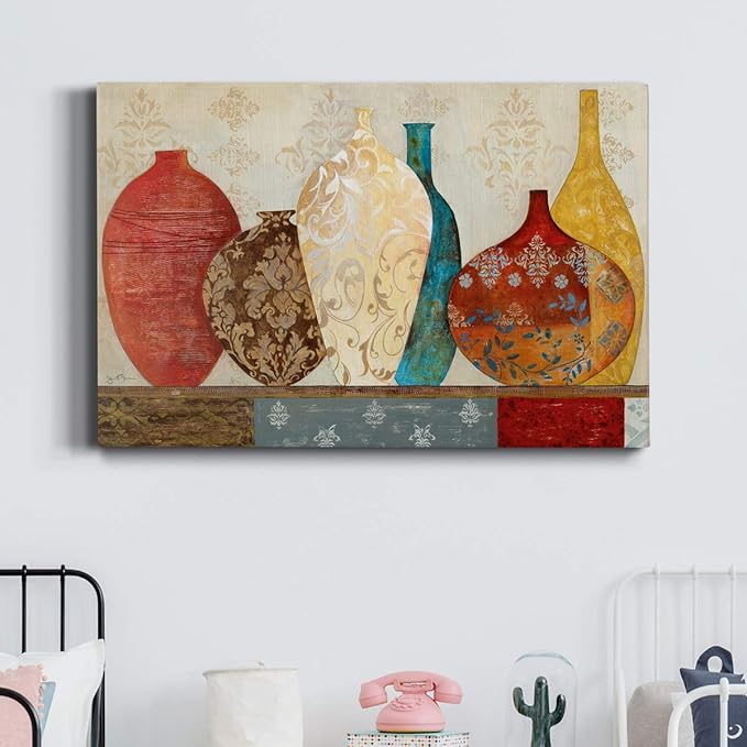 Wexford Home Home Decor Landscape Canvas Wall Art Abstract Floral Painting Modern Pictures Artwork Decoration for Living Room Kitchen Bathroom Office, Ready to Hang, collection of memories, 24x36